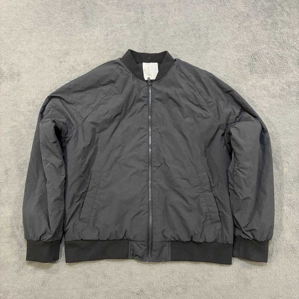Gap Dark Gray Bomber Jacket Water Repellent Lightweight Nylon Men's Size Medium